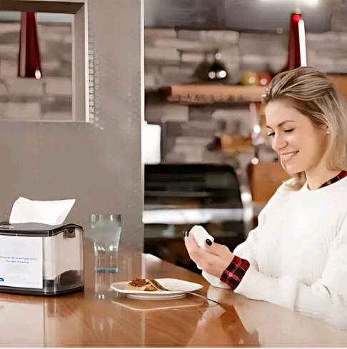 Tandem Tabletop Interfold Napkins Dispenser, Grey, C402