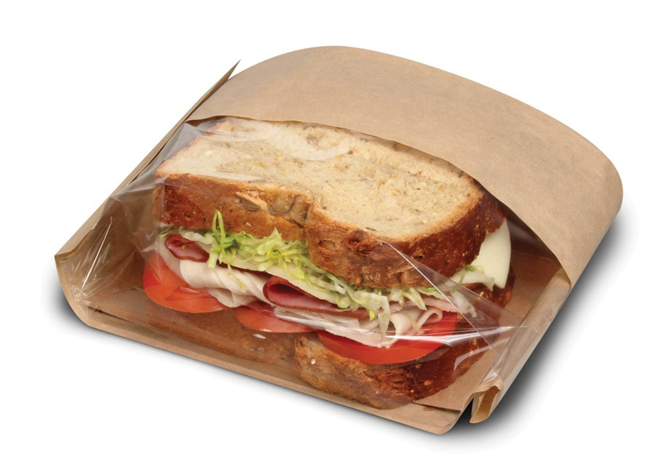 Dubl View® ToGo! Natural Deli Bag with Tray 300099 | 5.75