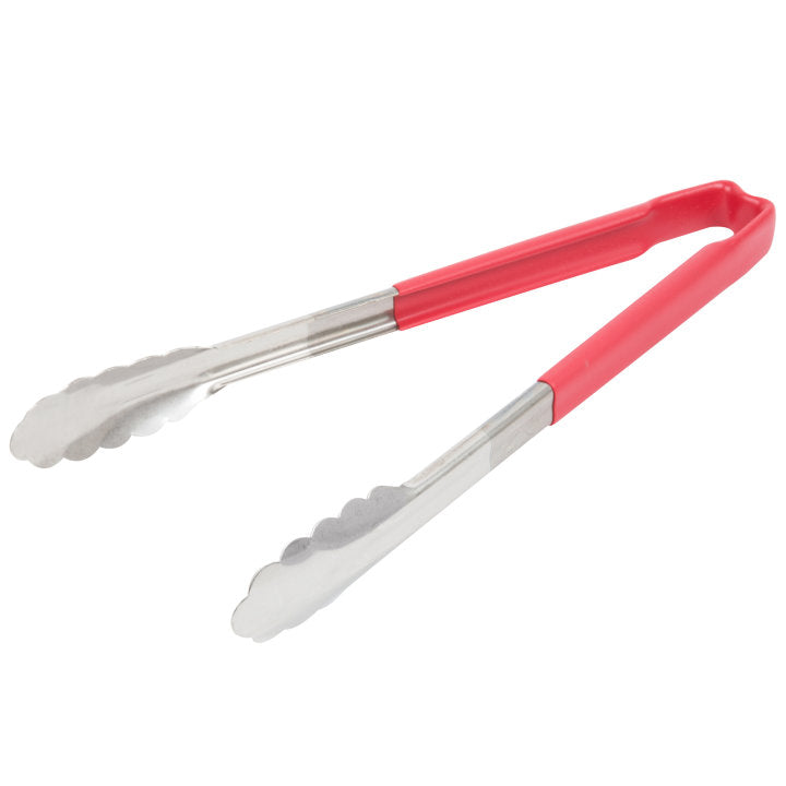 Vollrath - Tong Kool Touch 12" Stainless Steel Red 4781240 - 1/1EA