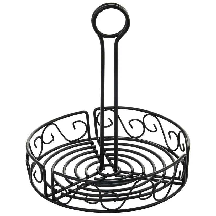 Winco Round Wire Condiment Caddy, 7-1/2" Dia, 9" Handle WBKH-7R*