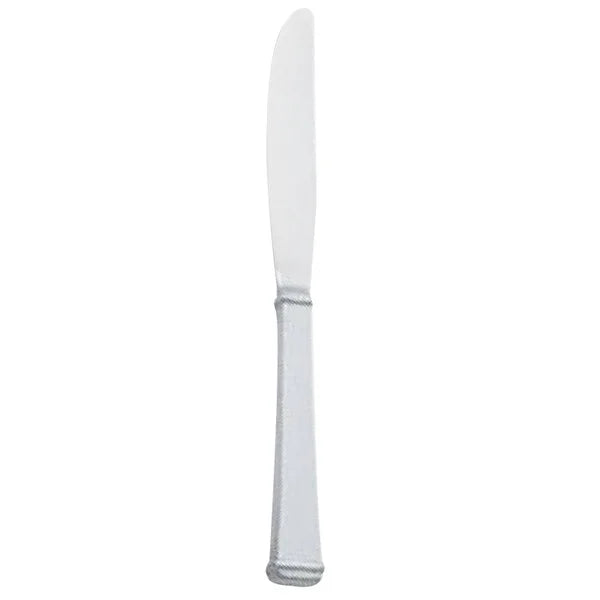 Walco Farmington 9 1/8" Stainless Steel Extra Heavy Weight Solid Handle European Table Knife 53451  - 12/1EA*