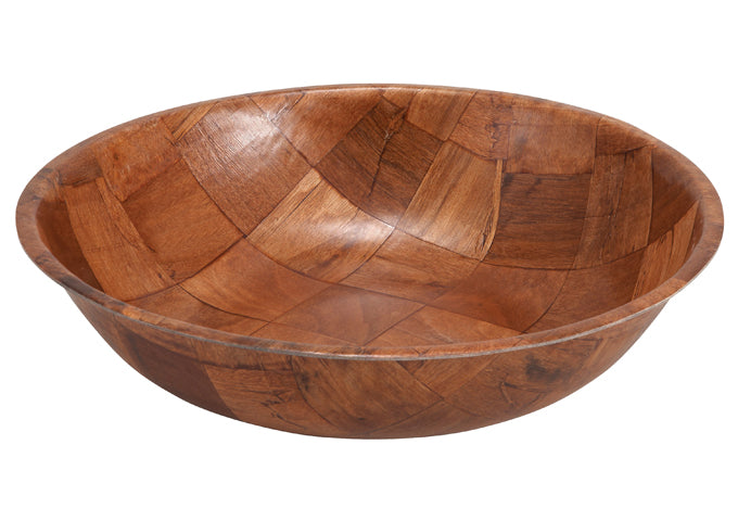 Winco 10" Woven Wood Salad Bowl WWB-10