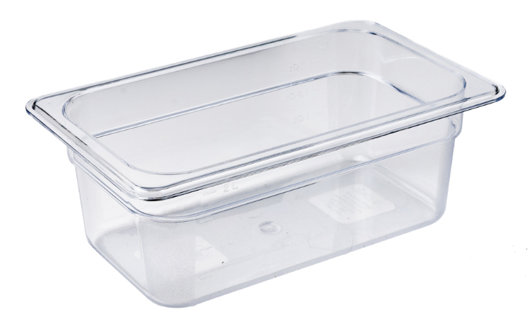 Browne 1/4  Size Polycarbonate  Food Pan 4" Deep (1 Each) 38144