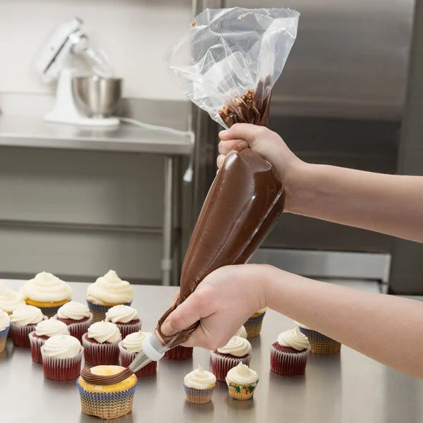 Ateco High-Grip Clear Disposable Pastry Bags - 100/Roll