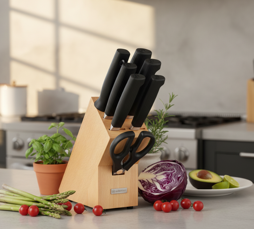 Wusthof Knife Set With  Natural Block ( 8 Pieces) 1091870801