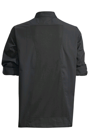 Winco Ventilated Black XXLarge Chef Jacket UNF-12KXXL