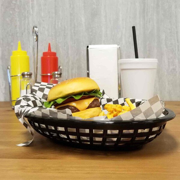 TableCraft - Basket Oval Basket Black 1071BK - 1/1EA