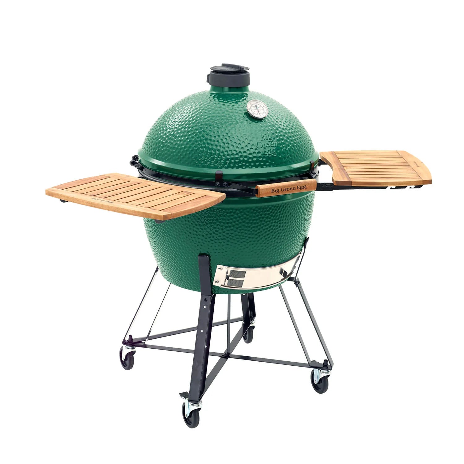 Big Green Egg XLarge Original Kit with side shelves on white background