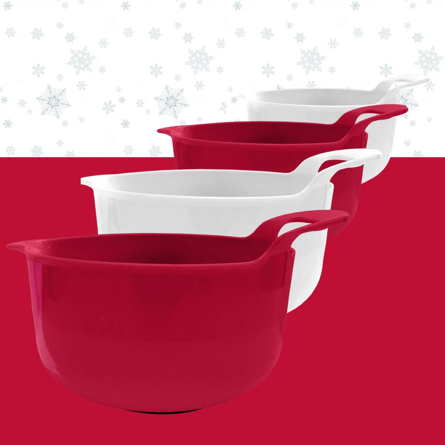 Edge Peppermint Mixing Bowl Set – 4-Piece Holiday Nesting Bowls SA10662-PSL