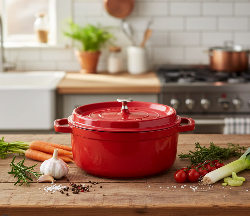 Staub 4 Qt Cherry Round Cocotte 40509-835