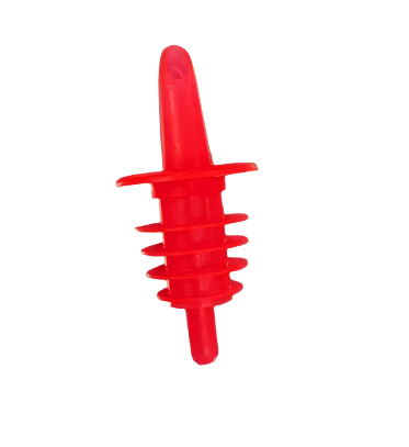 Spill Top Fluorescent Red Plastic Pourer 350-03 - (Pack of 12)
