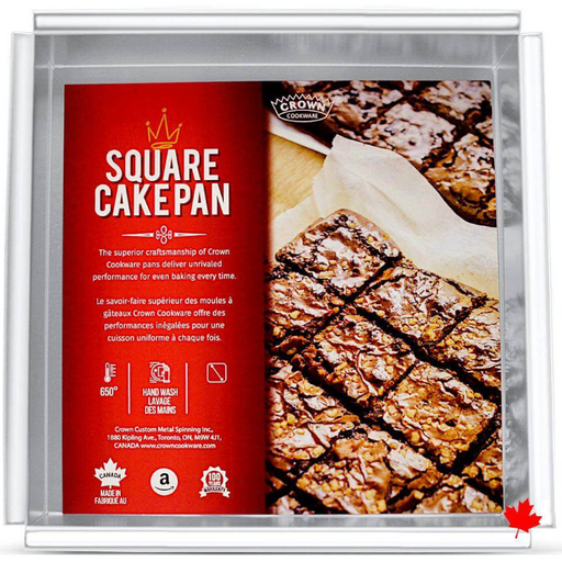 Crowne Cookware 10" x 10" x 3" Aluminum Square Cake Pan 401-39105