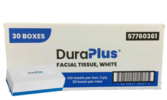 Bunzl Canada 8.4" x 7.4"  DuraPlus Facial Tissue 57760361 ( Case Of 30)