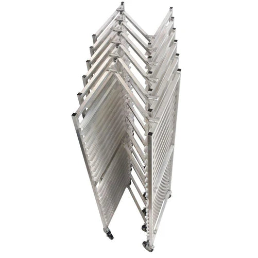 Focus Foodservice Welded Aluminum Sheet Pan Rack / Bun Tray Rack with Z-Frame - 20 Pan Capacity - FAZNBR20*