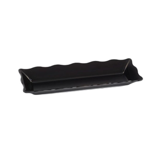GET Rectangular Black Melamine Milano/Bake & Brew Tray- 17.5"X6.75" ML-87-BK*