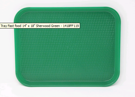 Cambro - Tray, Green, 14 x 18" 1418FF119 - 1/1EA
