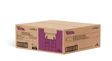 Cascades PRO Select Single fold Hand Towel, 1-Ply, Natural H115 Case of 16packs