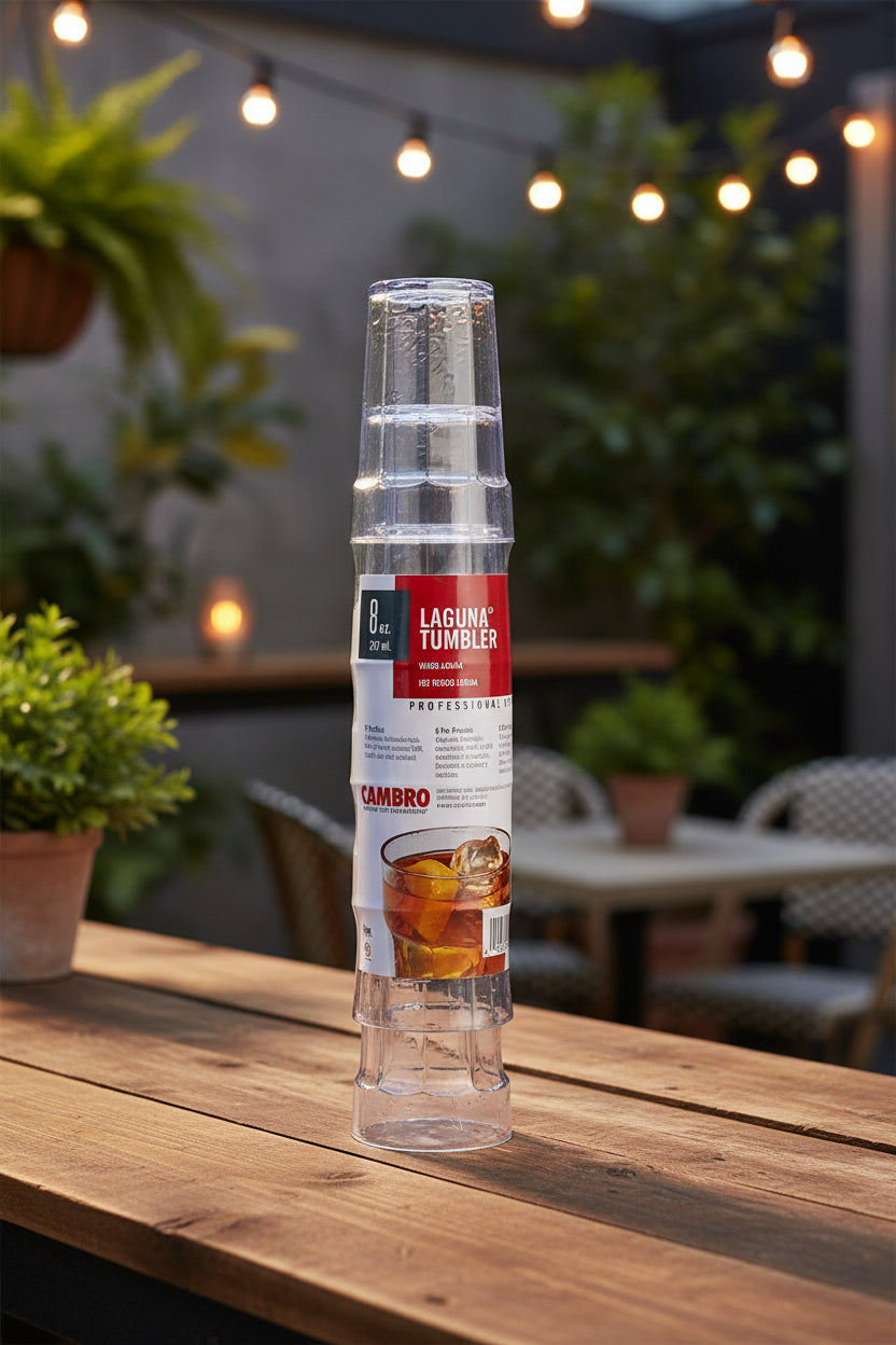 Cambro - Laguna Tumbler, Multi Pack, 8 oz, Clear, LT8SW6152 - (Pack of 6)