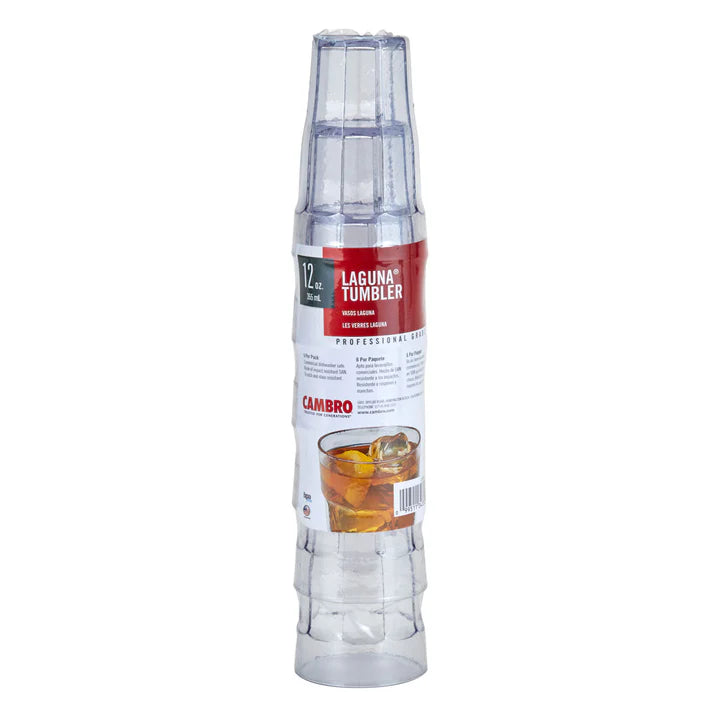 Cambro - Laguna Tumbler, Multi Pack, 12 oz, Clear, LT12SW6152 - (Pack of 6)