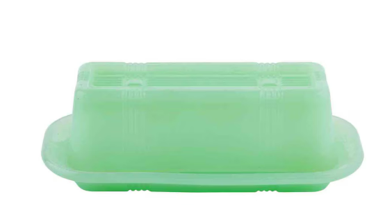 Tablecraft Jadeite Collection Glass Butter Dish HJ124 1/1EA