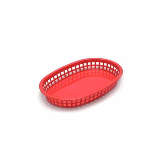 Magnum - Basket Plastic 10.5" x 7" Red Oval 80762 - 1/1EA