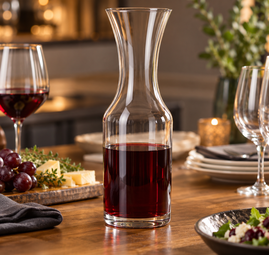 Libbey 1L Glass Wine Decanter empty on white background