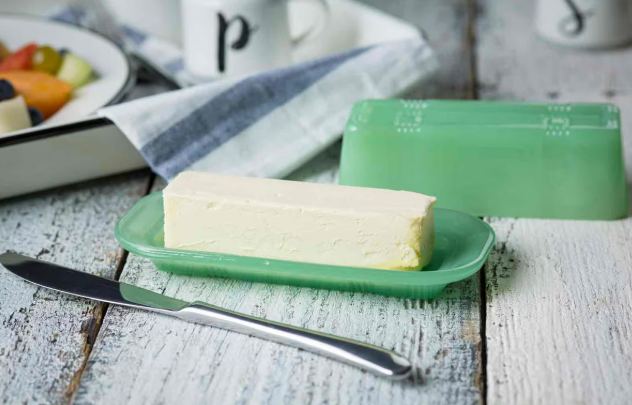 Tablecraft Jadeite Collection Glass Butter Dish HJ124 1/1EA