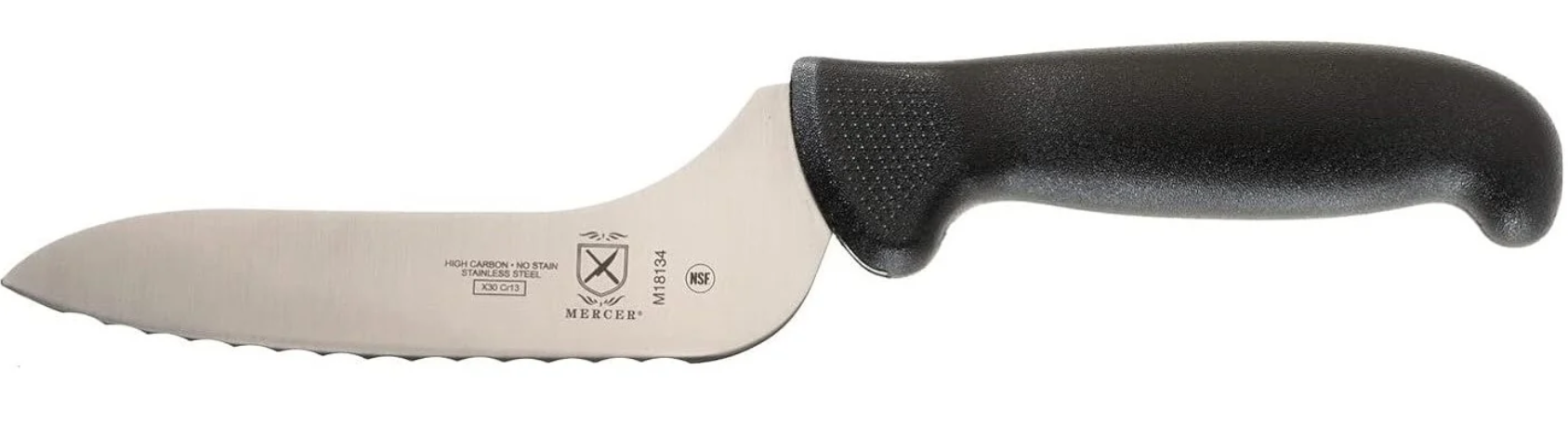 Mercer 6" Offset Bread Knife With Black Handle M18134BK