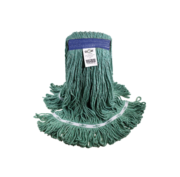 Globe  12 Oz Narrow Band Wet Green Looped End Mop 3012G