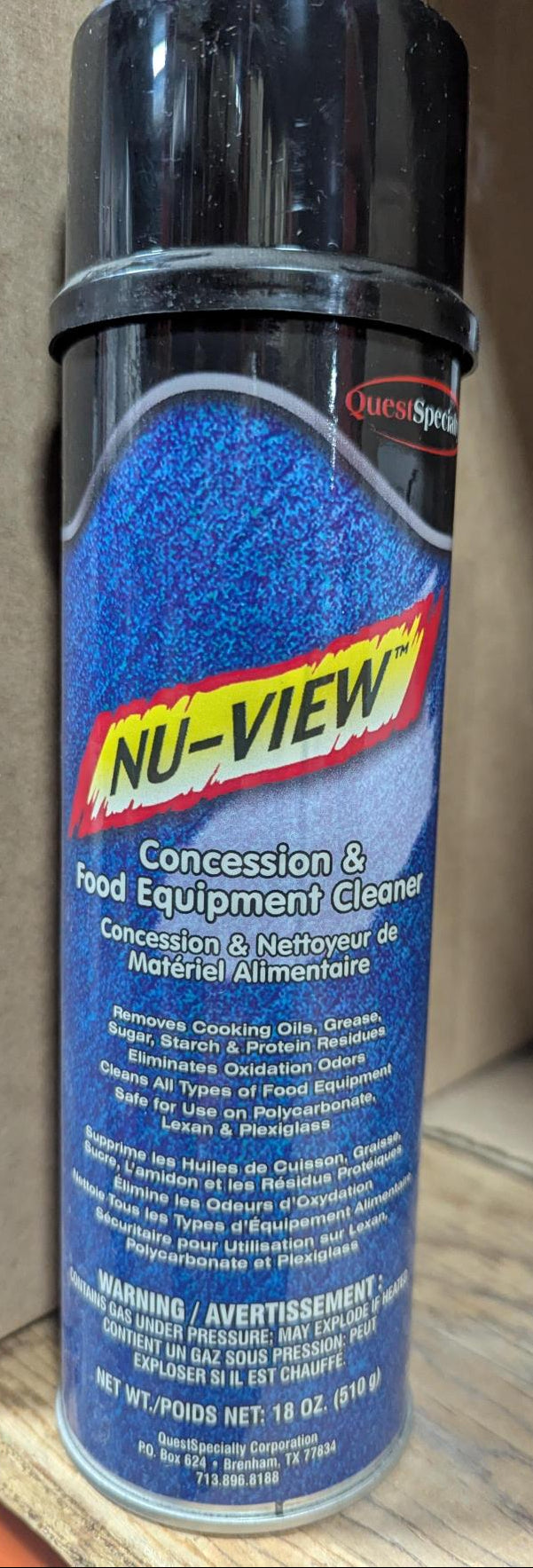Nu-View - Concession Equipment Cleaner QVP-203100001-20AR - 1/1EA