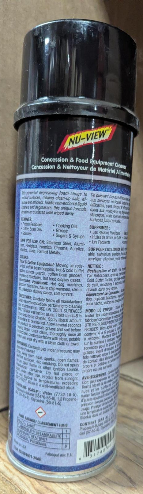 Nu-View - Concession Equipment Cleaner QVP-203100001-20AR - 1/1EA