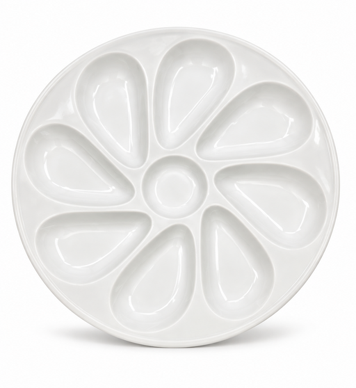 Danesco Porsel 30cm White Porcelain Oyster Platter – 980113WH