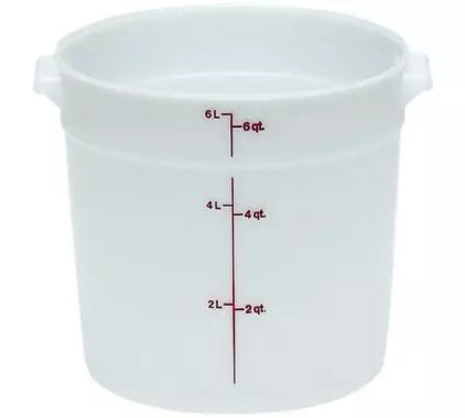 Cambro - Container 6 QT White Round  RFS06 - 1/1EA*
