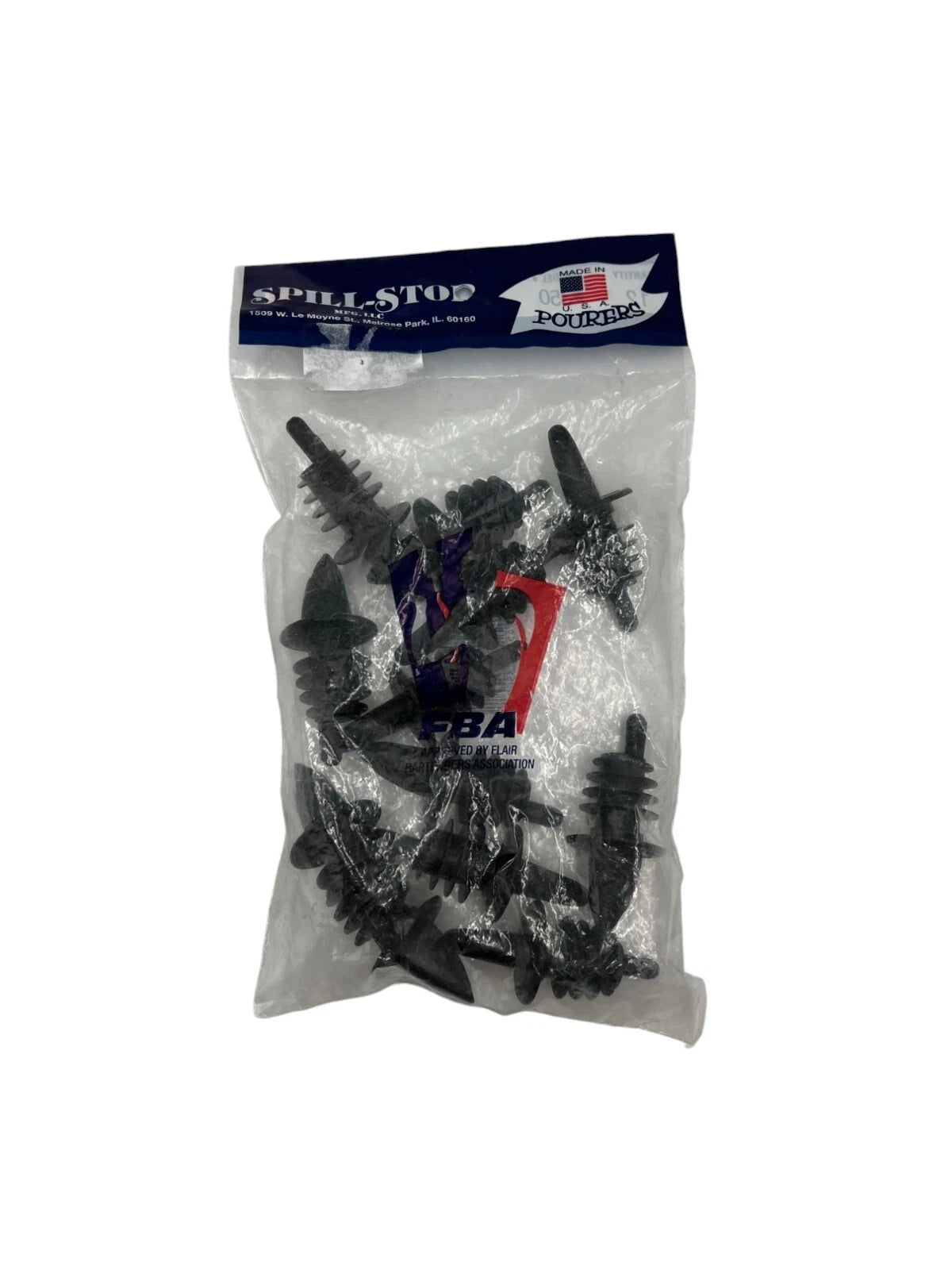 Spill-Stop - Plastic Pourer, Black (Bag of 12)  350-08
