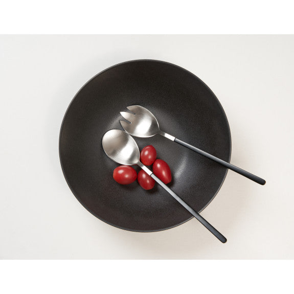 Kimono Black and 18/10 Stainless Steel Salad Server Set 6133.084.00