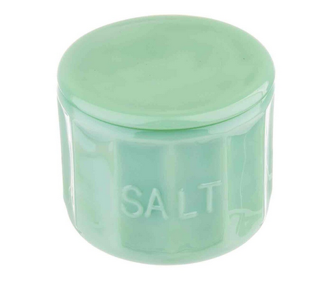 TableCraft - Salt Cellar w/ Lid, 9 oz, Jadeite Glass-HJSC10