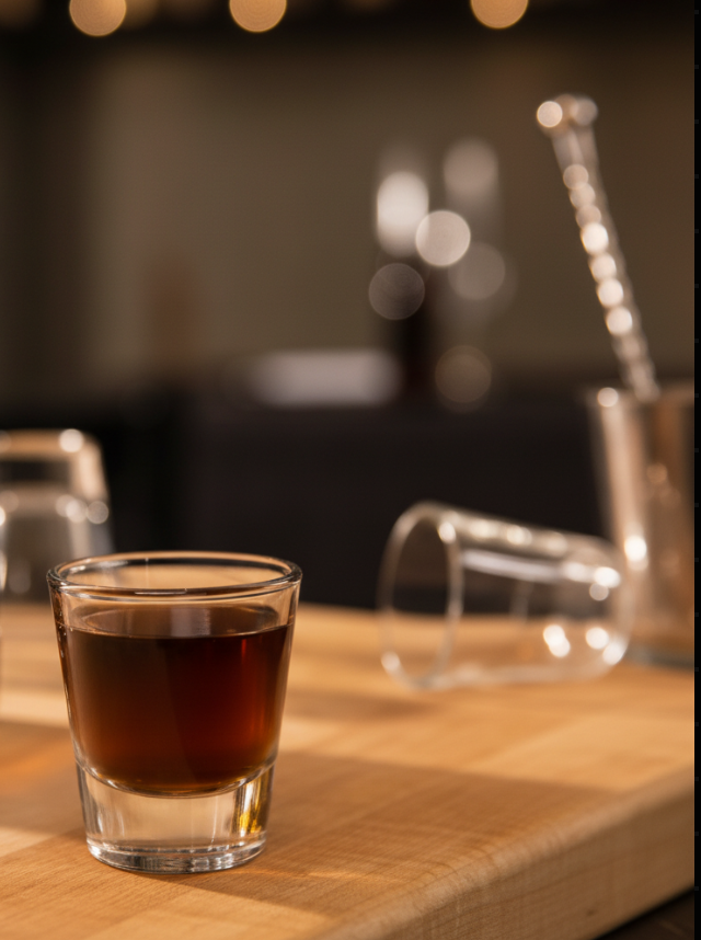 Libbey 5120 1.5 oz. Shot Glass in palm of a hand