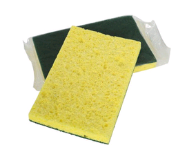 GLOBE GREEN/YELLOW SPONGE 6" X 4"  7002