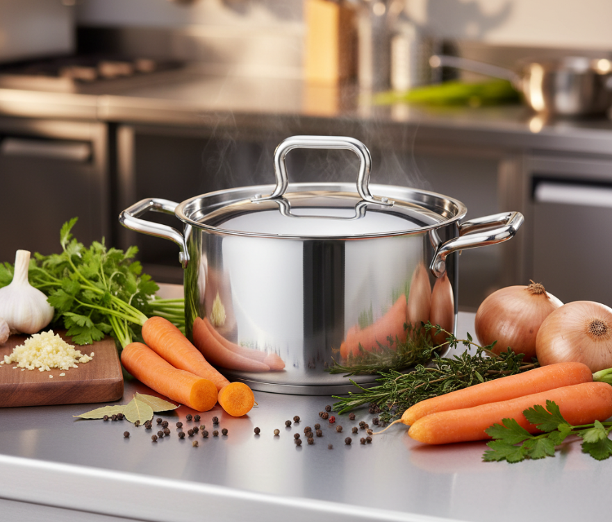 Elements 5 Qt Stainless Steel  Stock Pot w/ Cover 5733905