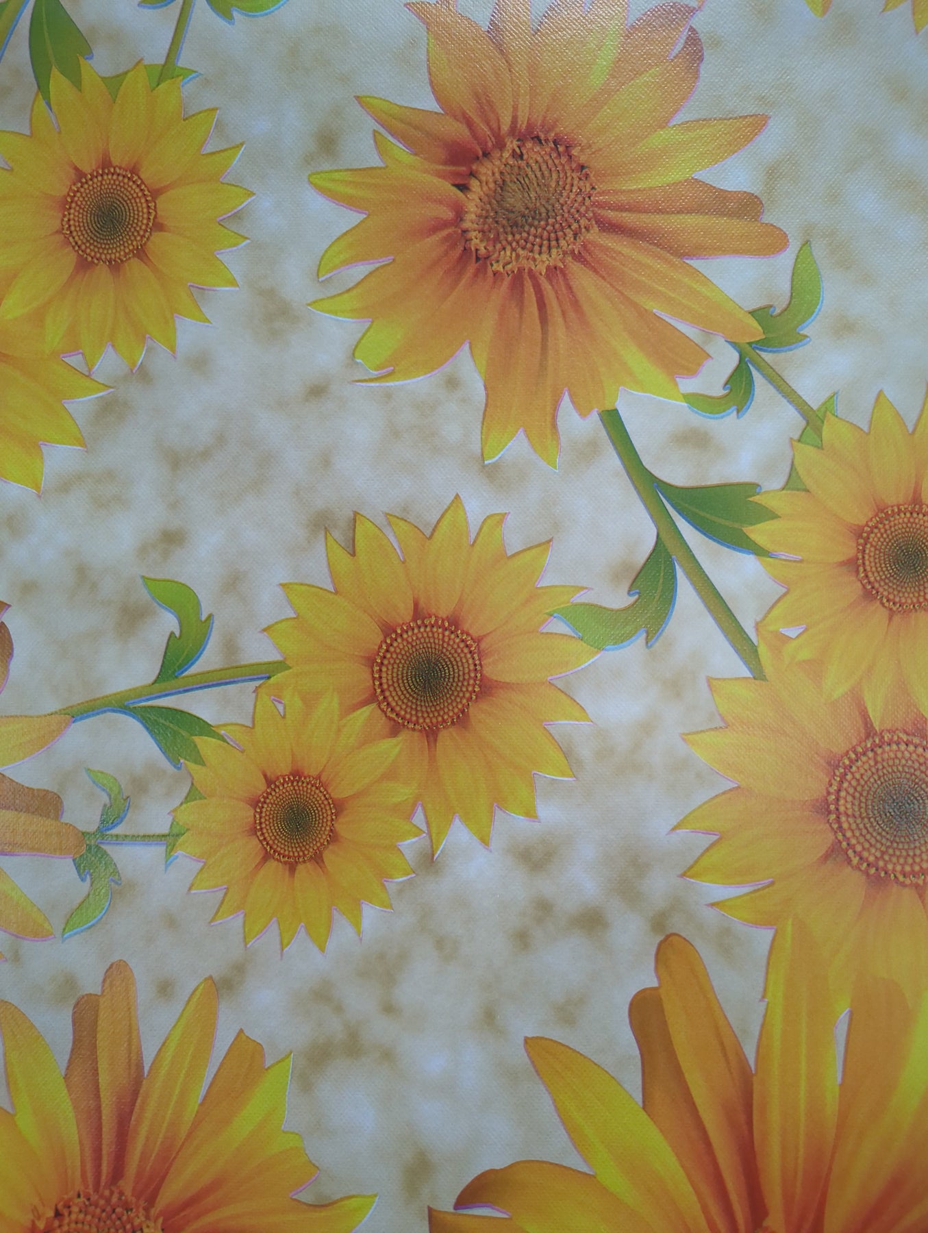 Jean H Henle Sunflower Table Covering 7581 21 (Sold per Foot)