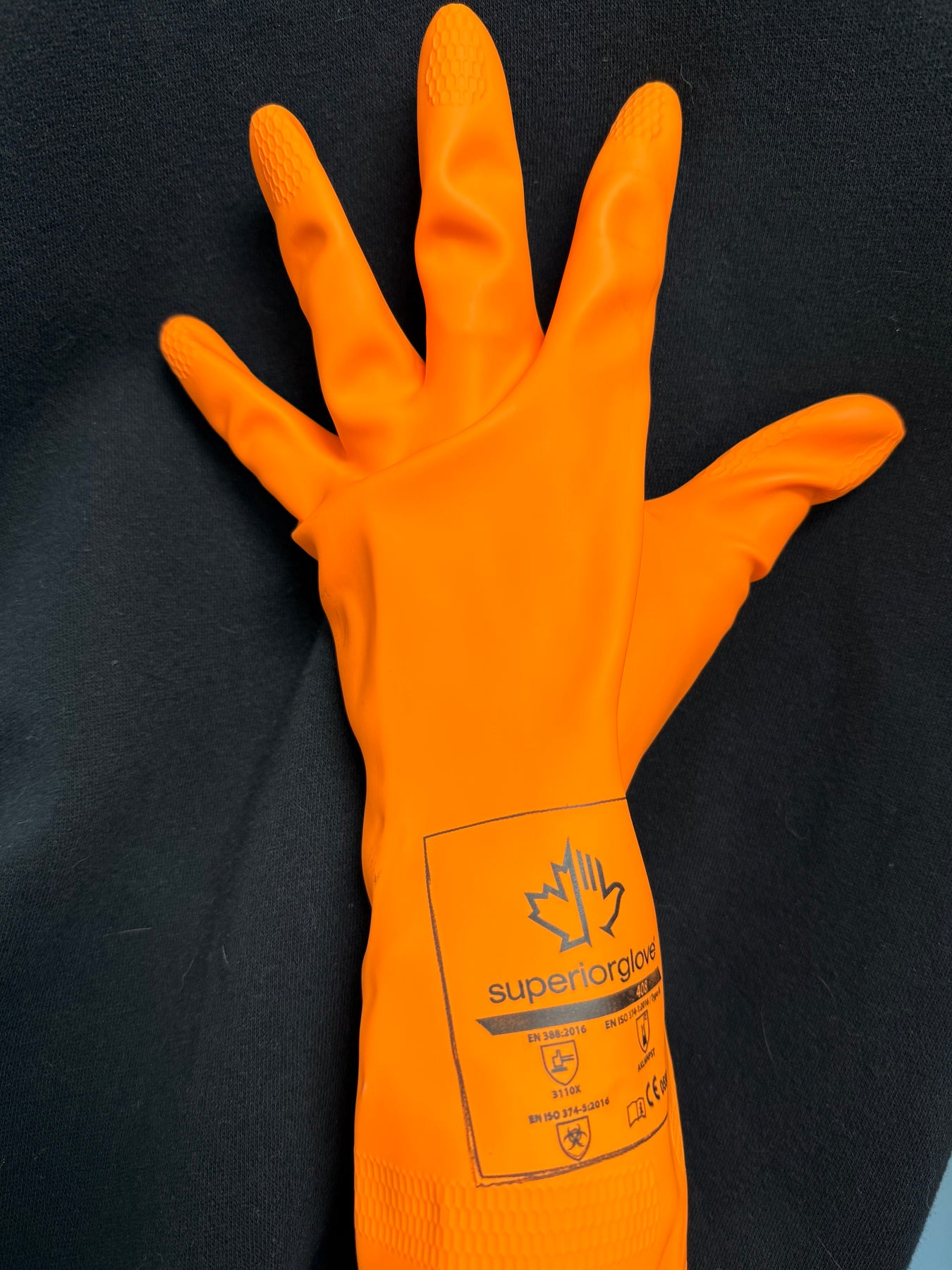 Superior Glove Orange Rubber Glove 408-08 1/PR