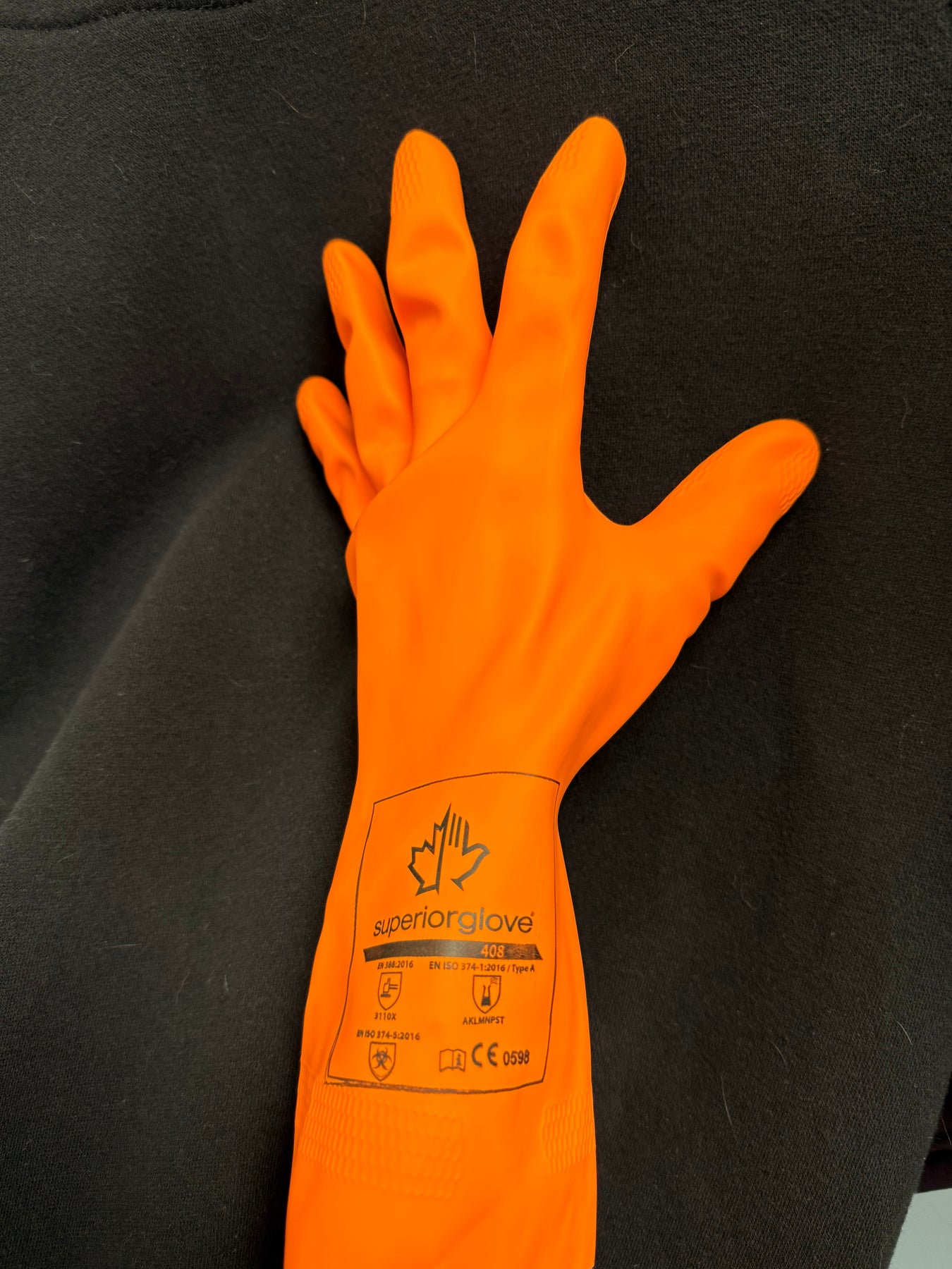 Superior Glove Orange Rubber Glove 408-08 1/PR