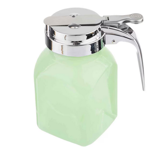 TableCraft - Syrup Dispenser, 6 oz, Jadeite Glass-HJ1280