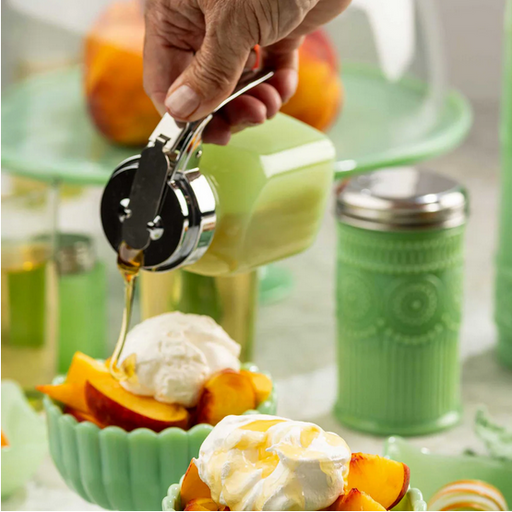 TableCraft - Syrup Dispenser, 6 oz, Jadeite Glass-HJ1280