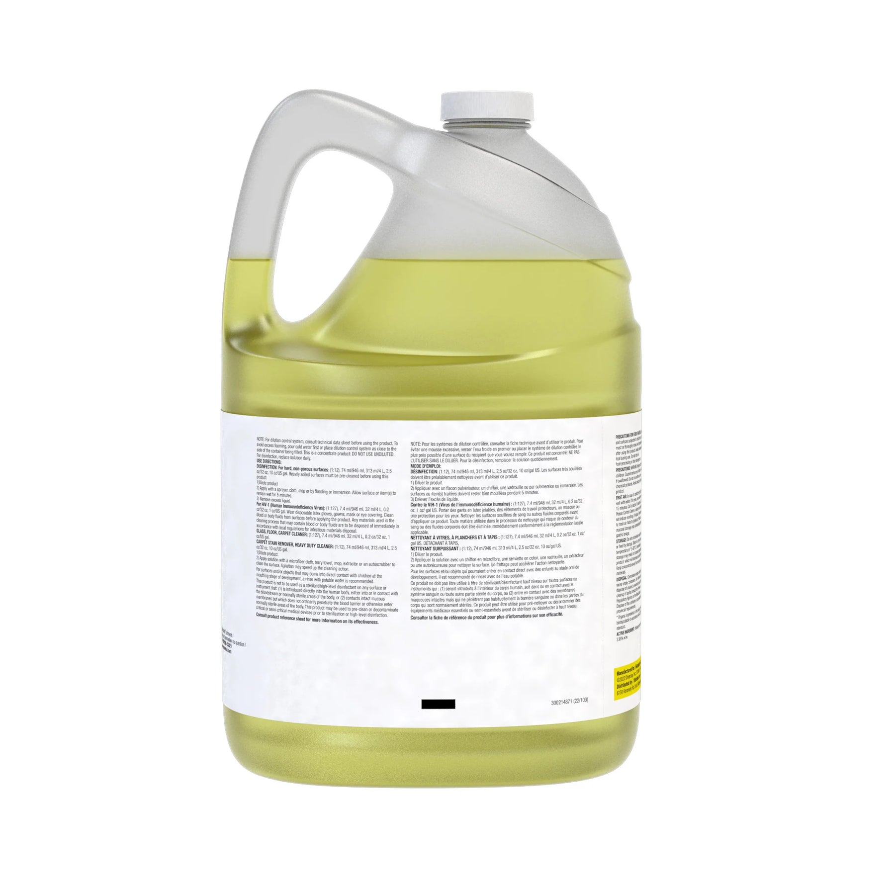 Bunzl - EP50 Cleaner Disinfectant, 1 Gal, Yellow  15202300