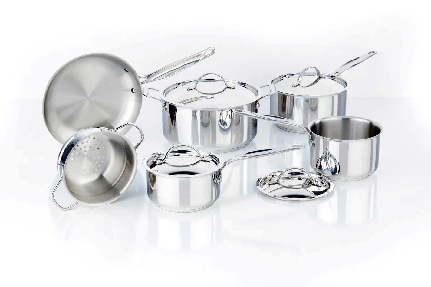 Meyer Confederation Stainless Steel Cookware Set, 10-Piece 2401-10-00 1/1EA