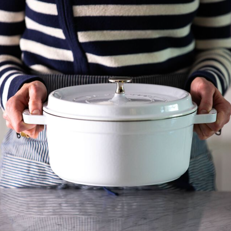 Staub 5 1/2 qt Enameled Cast Iron Cocotte with Lid