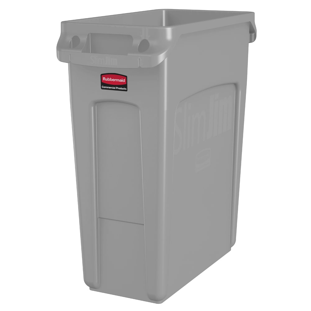 Rubbermaid Slim Jim Garbage Can FG354060GRAY*