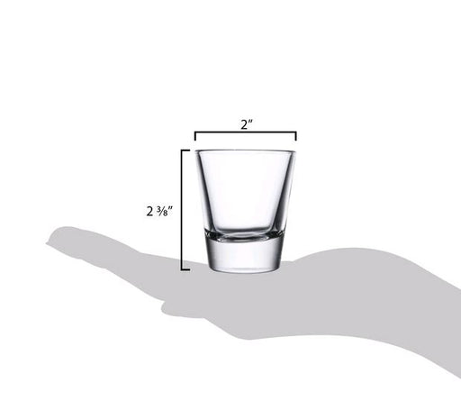 Libbey 5120 1.5 oz. Shot Glass in palm of a hand