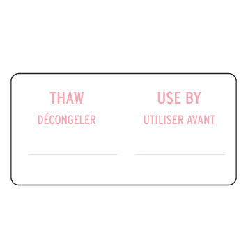 1" x 2" Use By Stickers - English/French